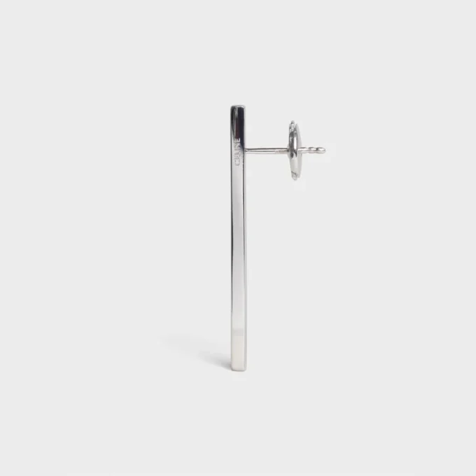 Celine Sentimental Straight Earring in White Gold and Diamond