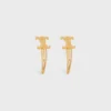 Celine Set of 2 Snap Hair Clips in Brass with Gold Finish and Steel Celine Set of 2 Snap Hair Clips in Brass with Gold Finish and Steel