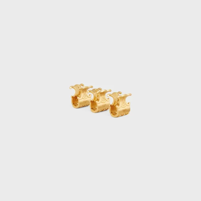 Celine Set of 3 Mini Hair Claws in Brass with Gold Finish and Steel Celine Set of 3 Mini Hair Claws in Brass with Gold Finish and Steel