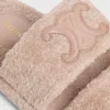 Celine Slides Triomphe in Sponge Fabric Celine Slides Triomphe in Sponge Fabric