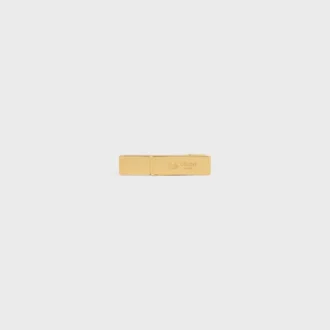 Celine Sulky Hair Clip in Brass with Gold Finish and Steel