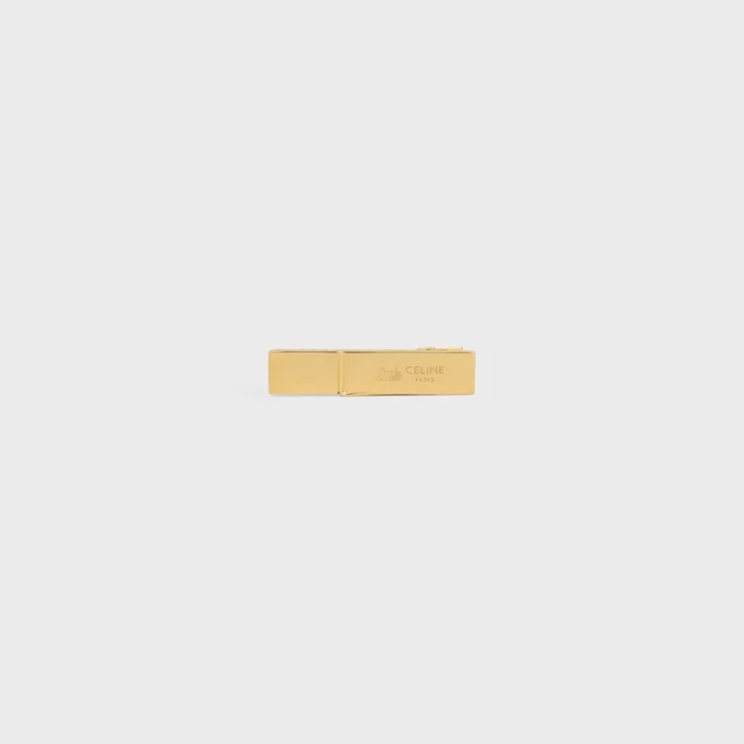 Celine Sulky Hair Clip in Brass with Gold Finish and Steel Celine Sulky Hair Clip in Brass with Gold Finish and Steel