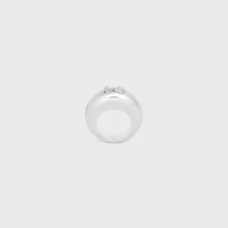 Celine Sulky Ring in Brass with Rhodium Finish
