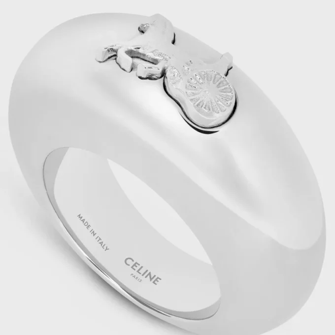 Celine Sulky Ring in Brass with Rhodium Finish Celine Sulky Ring in Brass with Rhodium Finish
