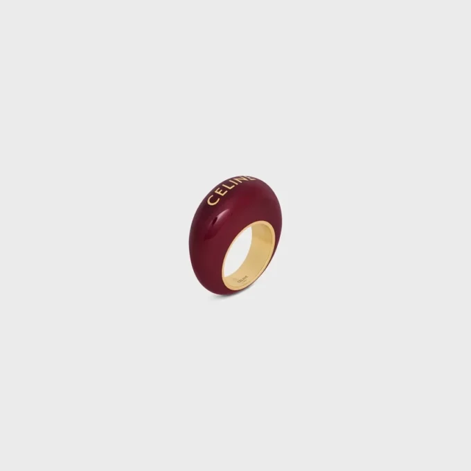Celine Sulky Ring in Enamel and Brass with Gold Finish Celine Sulky Ring in Enamel and Brass with Gold Finish