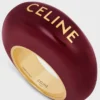 Celine Sulky Ring in Enamel and Brass with Gold Finish Celine Sulky Ring in Enamel and Brass with Gold Finish