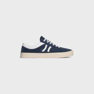 Celine Sunset Low Lace-Up Sneaker in Suede Calfskin and Calfskin