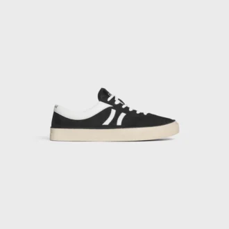 Celine Sunset Low Lace-Up Sneaker in Suede Calfskin and Calfskin