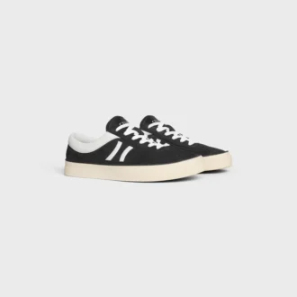 Celine Sunset Low Lace-Up Sneaker in Suede Calfskin and Calfskin