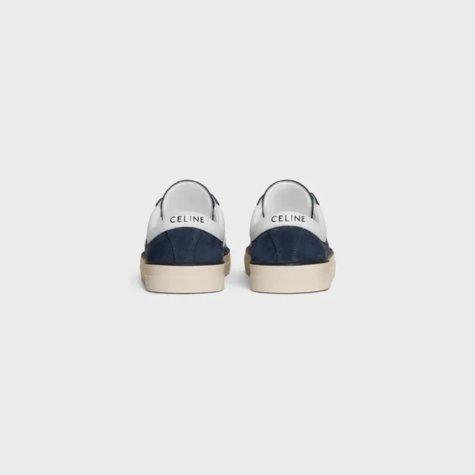 Celine Sunset Low Lace-Up Sneaker in Suede Calfskin and Calfskin