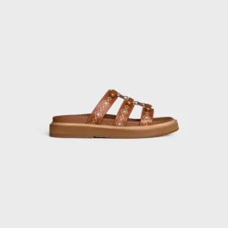 Celine – Tippi Slide in Embroidered Calfskin