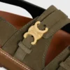 Celine – Tippi Triomphe Sandal in Suede Calfskin Celine – Tippi Triomphe Sandal in Suede Calfskin