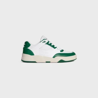 Celine Trainer Ct-09 Low Lace-Up Sneaker in Calfskin and Mesh