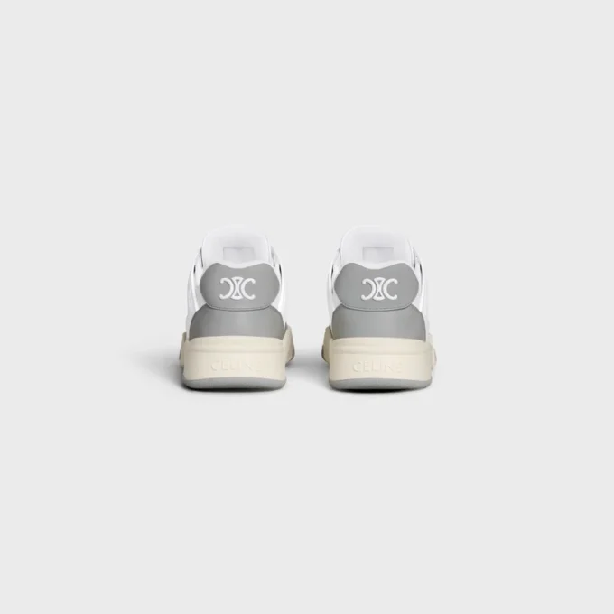 Celine Trainer Ct-09 Low Lace-Up Sneaker in Calfskin and Mesh