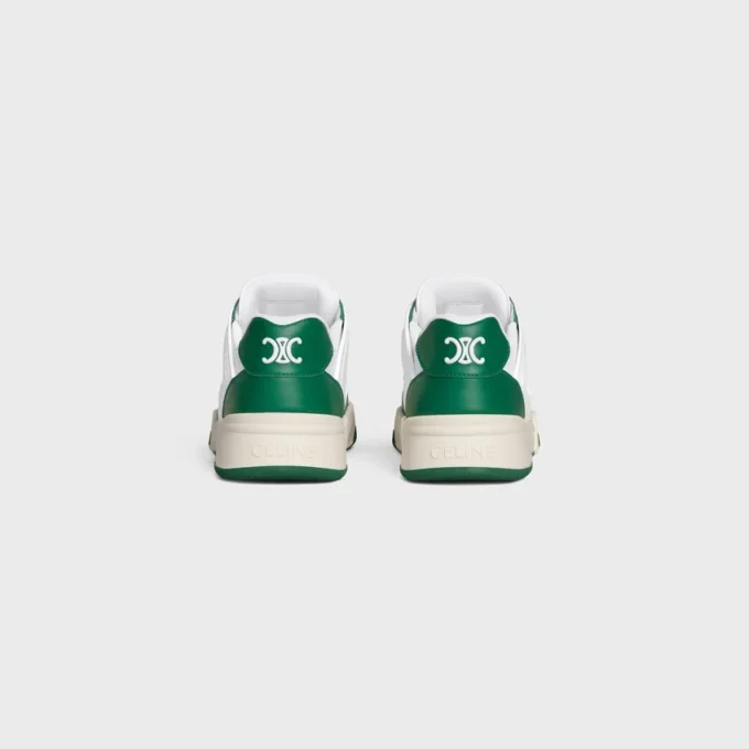 Celine Trainer Ct-09 Low Lace-Up Sneaker in Calfskin and Mesh