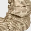 Celine Triomphe Diagonale Scrunchy in Silk and Brass with Gold Finish Celine Triomphe Diagonale Scrunchy in Silk and Brass with Gold Finish