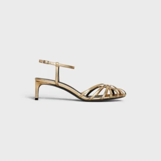 Celine Triomphe Sandal in Laminated Lambskin