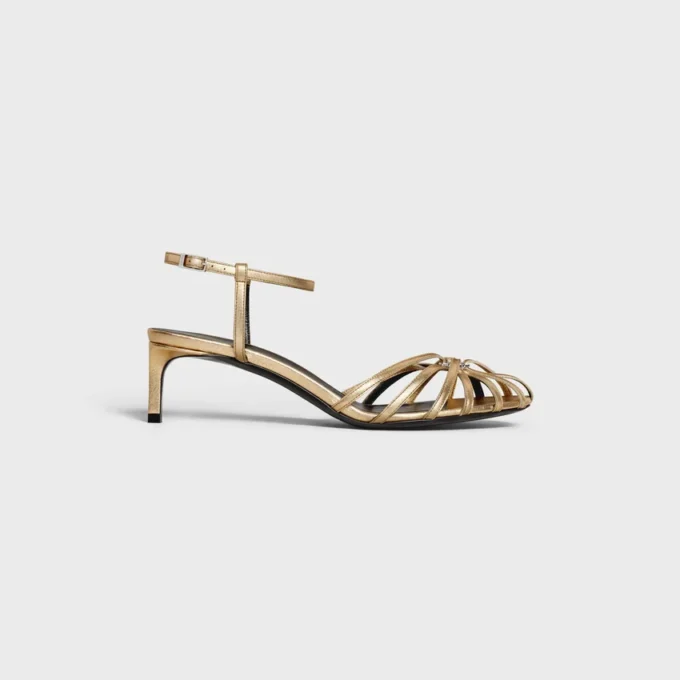 Celine Triomphe Sandal in Laminated Lambskin Celine Triomphe Sandal in Laminated Lambskin