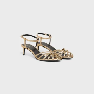 Celine Triomphe Sandal in Laminated Lambskin