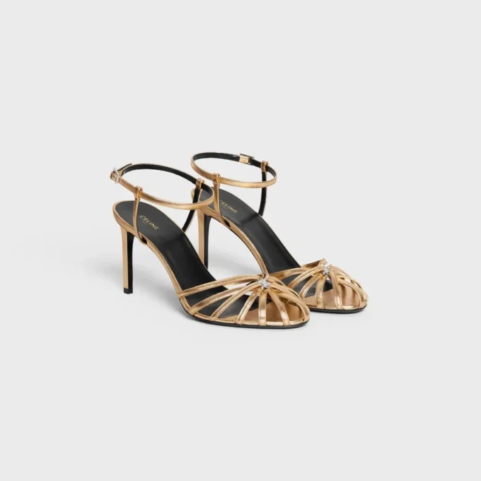 Celine Triomphe Sandal in Laminated Lambskin Celine Triomphe Sandal in Laminated Lambskin