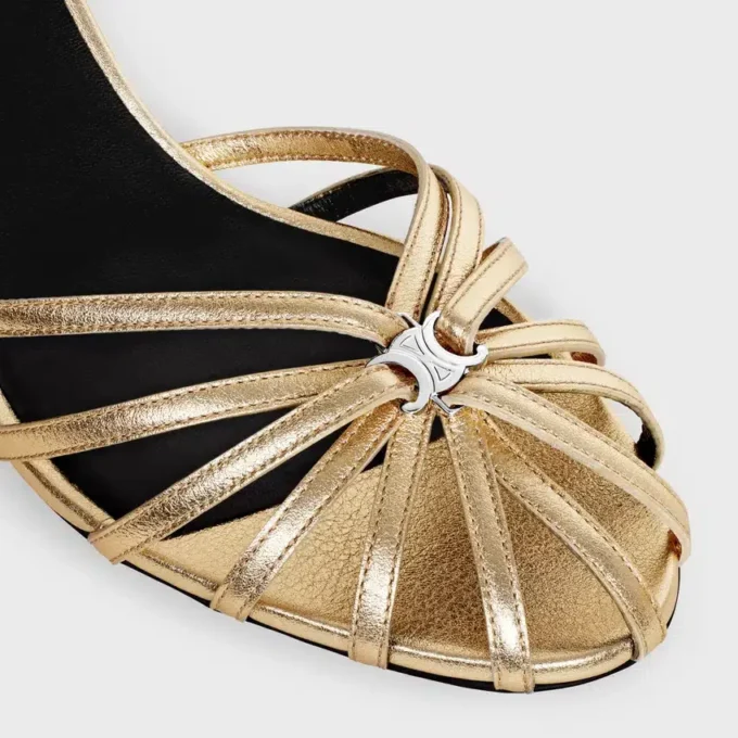 Celine Triomphe Sandal in Laminated Lambskin Celine Triomphe Sandal in Laminated Lambskin
