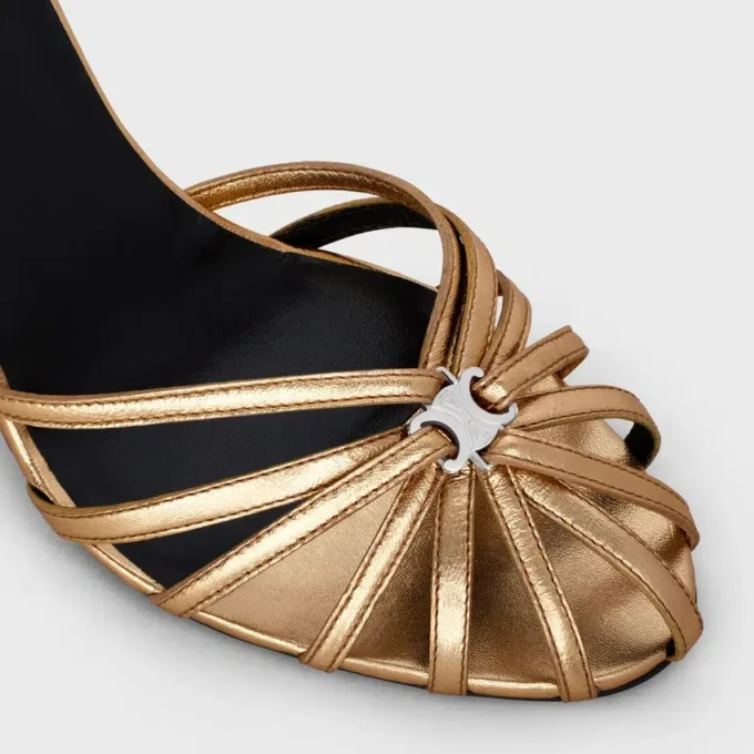 Celine Triomphe Sandal in Laminated Lambskin Celine Triomphe Sandal in Laminated Lambskin