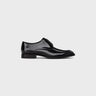 Celine Tuxedo Derby in Polished Bull