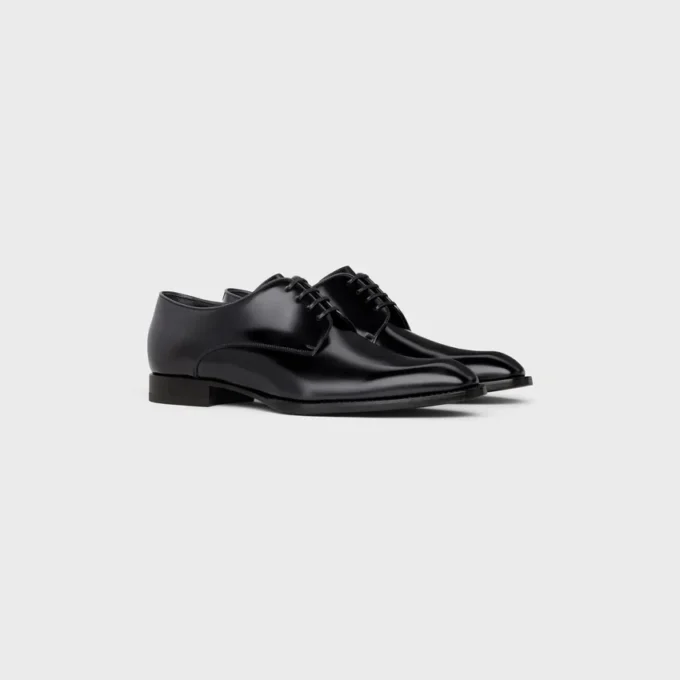 Celine Tuxedo Derby in Polished Bull Celine Tuxedo Derby in Polished Bull