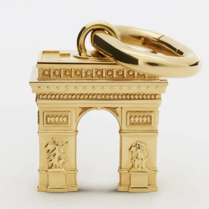 Charms Arc De Triomphe in Brass with Gold Finish Charms Arc De Triomphe in Brass with Gold Finish