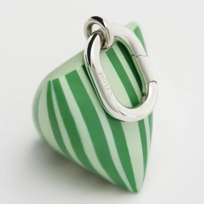Charms Berlingot in Resin and Brass with Rhodium Finish Charms Berlingot in Resin and Brass with Rhodium Finish