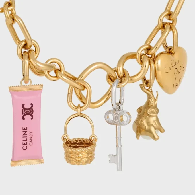 Charms Candy Bar in Enamel and Brass with Gold Finish Charms Candy Bar in Enamel and Brass with Gold Finish