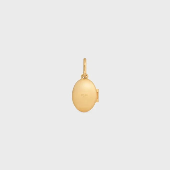 Charms Elephant Locket in Brass with Gold Finish, Enamel and Steel Charms Elephant Locket in Brass with Gold Finish, Enamel and Steel