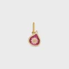 Charms Fig in Brass with Gold Finish, Enamel and Strass Charms Fig in Brass with Gold Finish, Enamel and Strass