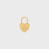 Charms Heart Padlock in Brass with Gold Finish Charms Heart Padlock in Brass with Gold Finish