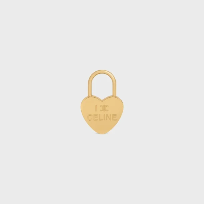 Charms Heart Padlock in Brass with Gold Finish Charms Heart Padlock in Brass with Gold Finish