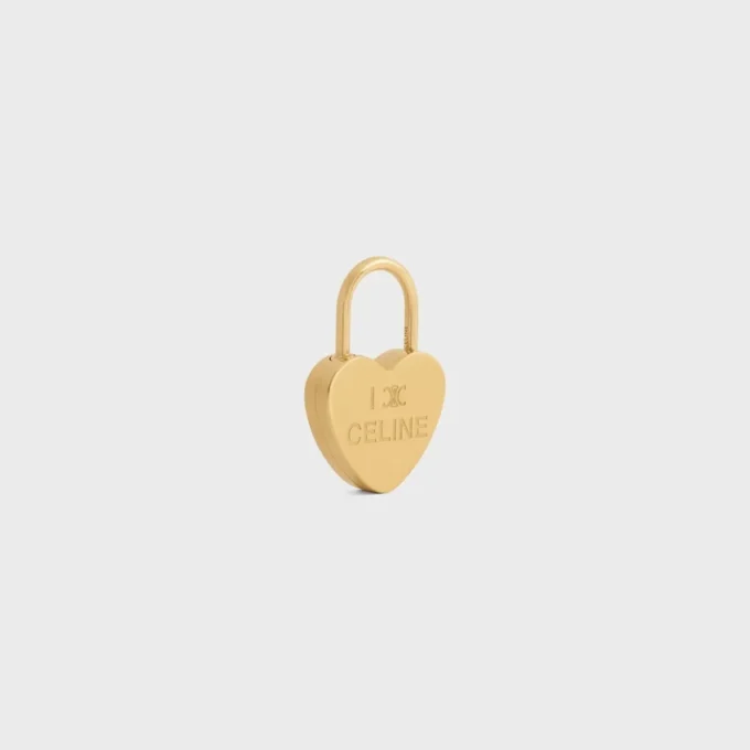 Charms Heart Padlock in Brass with Gold Finish Charms Heart Padlock in Brass with Gold Finish