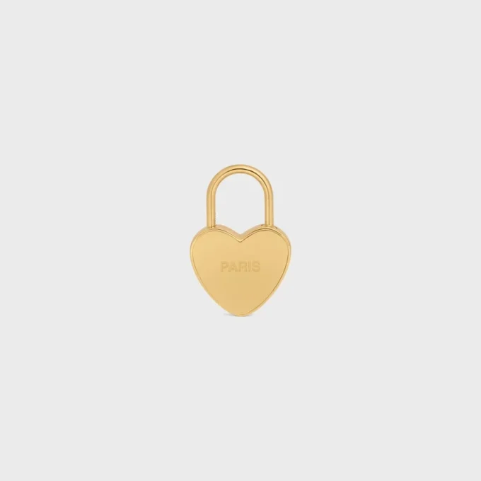 Charms Heart Padlock in Brass with Gold Finish Charms Heart Padlock in Brass with Gold Finish