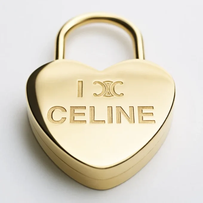 Charms Heart Padlock in Brass with Gold Finish Charms Heart Padlock in Brass with Gold Finish