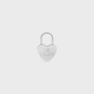 Charms Heart Padlock in Brass with Rhodium Finish Charms Heart Padlock in Brass with Rhodium Finish