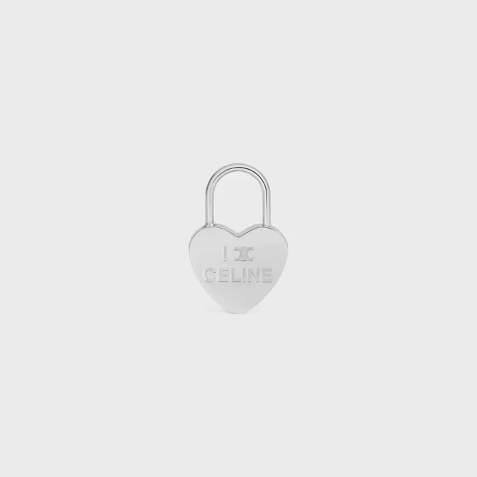 Charms Heart Padlock in Brass with Rhodium Finish Charms Heart Padlock in Brass with Rhodium Finish