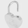 Charms Heart Padlock in Brass with Rhodium Finish Charms Heart Padlock in Brass with Rhodium Finish