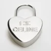 Charms Heart Padlock in Brass with Rhodium Finish Charms Heart Padlock in Brass with Rhodium Finish
