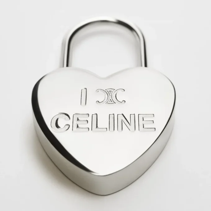 Charms Heart Padlock in Brass with Rhodium Finish Charms Heart Padlock in Brass with Rhodium Finish