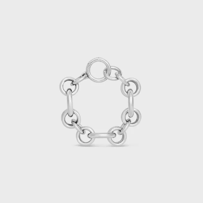 Charms Heritage Chunky Bracelet in Brass with Rhodium Finish Charms Heritage Chunky Bracelet in Brass with Rhodium Finish
