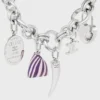 Charms Berlingot in Resin and Brass with Rhodium Finish Charms Berlingot in Resin and Brass with Rhodium Finish