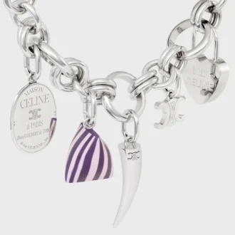 Charms Berlingot in Resin and Brass with Rhodium Finish