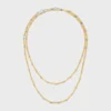 Charms Long Necklace in Brass with Gold and Rhodium Finsih Charms Long Necklace in Brass with Gold and Rhodium Finsih