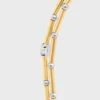 Charms Long Necklace in Brass with Gold and Rhodium Finsih Charms Long Necklace in Brass with Gold and Rhodium Finsih