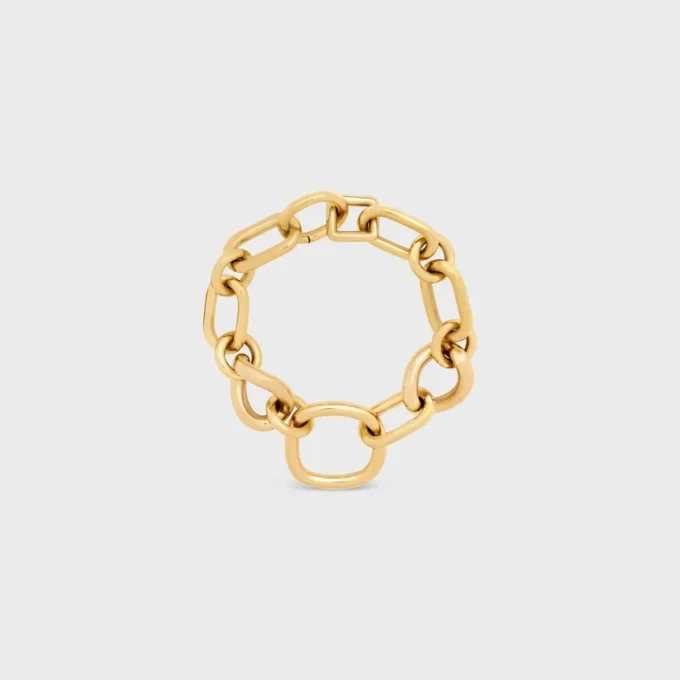 Charms Modern Thin Gourmette in Brass with Gold Finish Charms Modern Thin Gourmette in Brass with Gold Finish