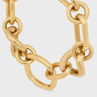 Charms Modern Thin Gourmette in Brass with Gold Finish Charms Modern Thin Gourmette in Brass with Gold Finish
